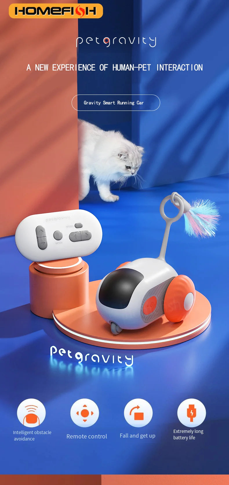 Smart Interactive Cat Chase Car
