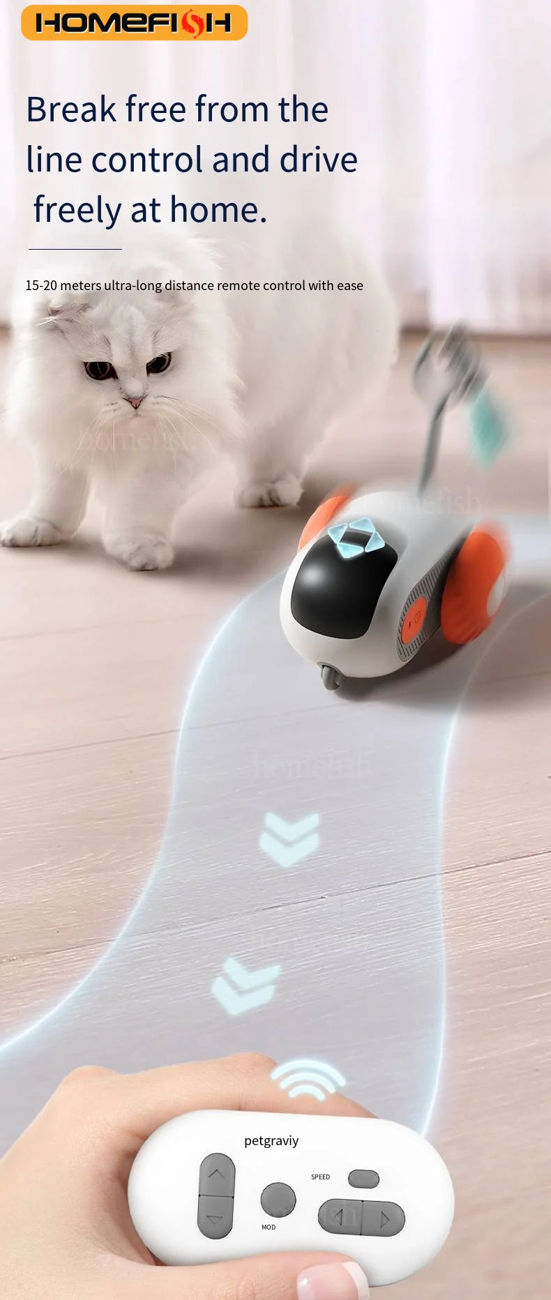 Smart Interactive Cat Chase Car