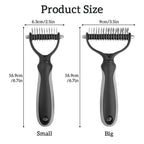 Cat Hair Removal Comb Dog Hair Removal Brush Stainless Steel Double Sided Pet Grooming Brush Removing Tangles Cat Accessories