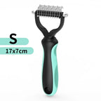 Cat Hair Removal Comb Dog Hair Removal Brush Stainless Steel Double Sided Pet Grooming Brush Removing Tangles Cat Accessories