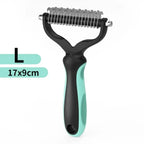 Cat Hair Removal Comb Dog Hair Removal Brush Stainless Steel Double Sided Pet Grooming Brush Removing Tangles Cat Accessories
